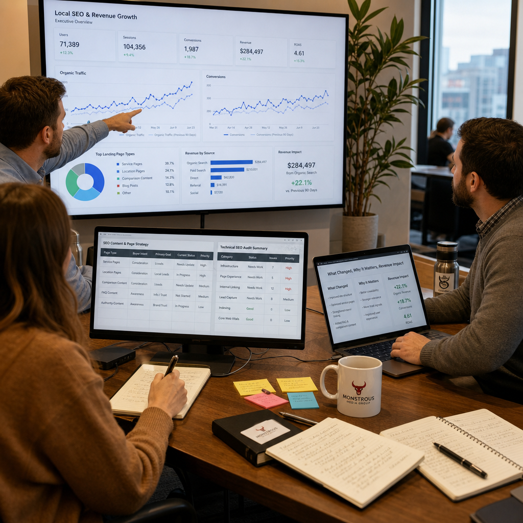 iction.
    Improves infrastructure, page experience, internal linking, and lead